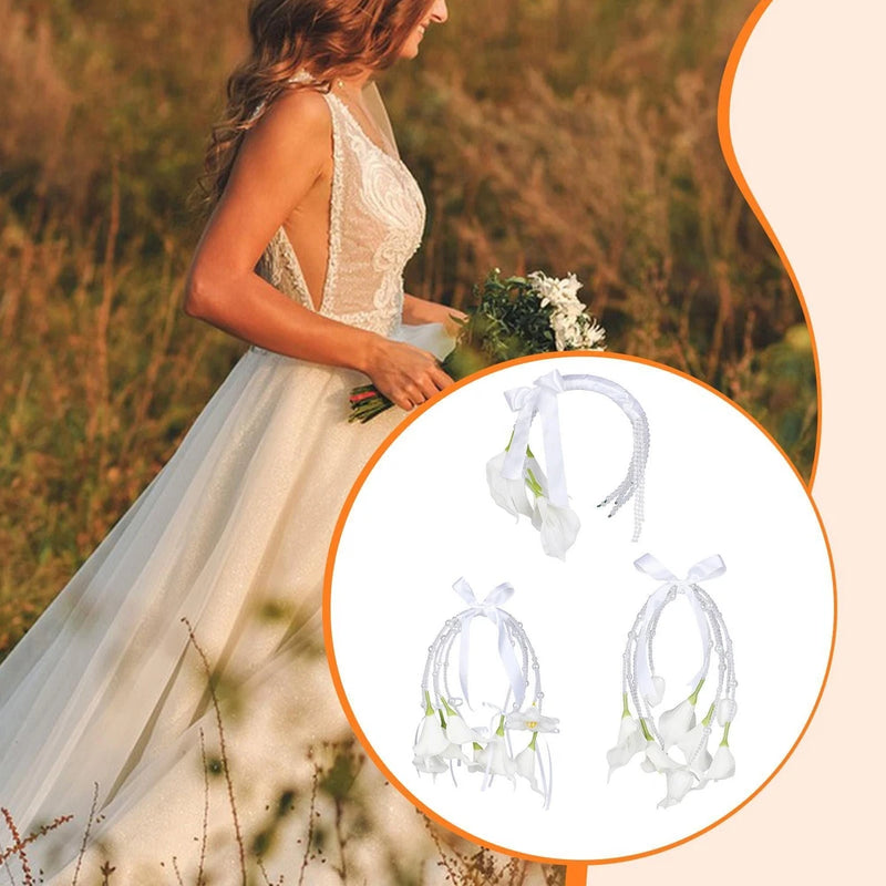 Bridal Bouquet Wedding Bouquet Calla Lily Decorative Photo Prop Elegant Faux Bouquet