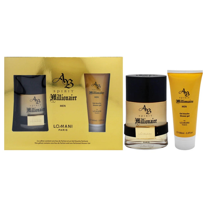 "Lomani AB Spirit Millionaire - 2 pc Gift Set 3.3oz EDP Spray, 3.3oz Shower Gel" EDP