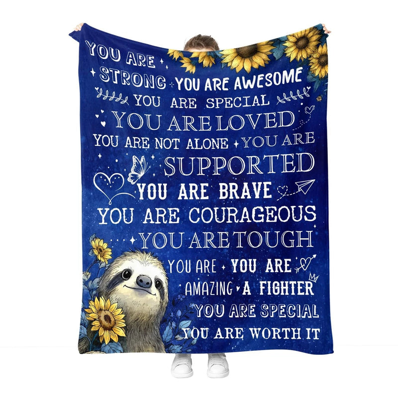 Otter Sunflower Love Blanket Couple Flower Floral Decor for Men Girls Christm... Sunflower