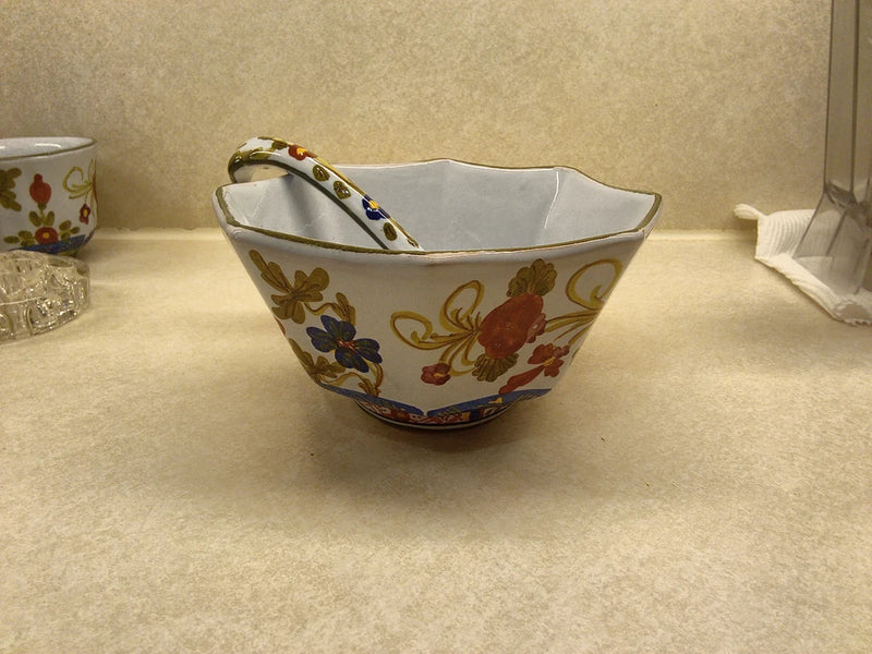 Graveyard Boat & ladle Blue Carnation Faenza Italy Carnation