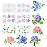 6 Layered Hydrangea Stencil 8.3x11.7in Hydrangea Flower Drawing Template for ... Hydrangea