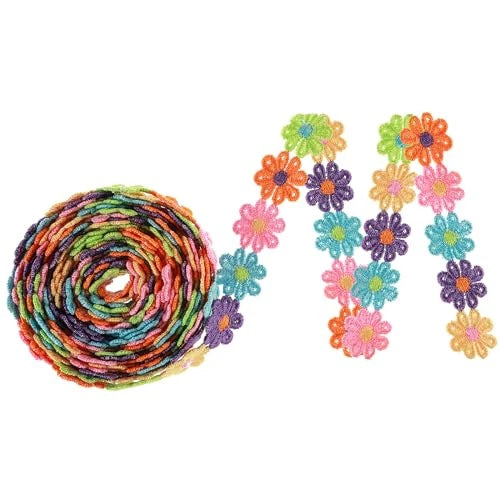Daisy Lace Trim 1 Inch Colorful Flower Lace Trim Floral Lace Ribbon Sunflower Sunflower