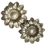 Vintage Large 3D Sterling Silver Happy SUNFLOWER Flower Screw Back EARRINGS Sunflower