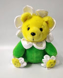Nanco 2000 Bear Flower Green Yellow White Vintage Sunflower Sunflower