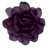4.7" Silk Satin Flower Brooch Pin Large Peony Floral Lapel Pin Purple Peony