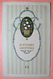 191 "Birthday Greetings" Postcard with a Flowering Plant & Floral Vine Flowering Plants