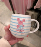 NEW__Disney Parks Floral Mickey Rose Bouquet Valentine Ceramic Coffee Cup Mug Bouquet
