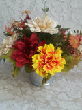 Beautiful Autumn Floral  Centerpiece Fall Thanksgiving Table Arrangement Sunflower