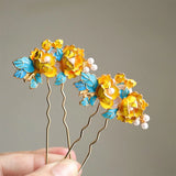 Chinese Style Hairpin Alloy Peony Flower Hair Accessory for Hanfu Daily Headwear Peony
