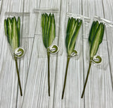 Vintage Artificial Plant Stems Seasilk Green Leaf Seagroatt Floral Co. Set Of 4 Green Plant