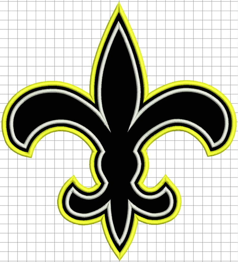 YELLOW 10"x11" Fleur-de-lis Sew on Patch, flower fleur de lis lys lily lilium Lily