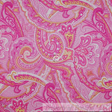 BonEful Fabric FQ Cotton Quilt Pink Yellow White Flower Paisley Dot Cottage Girl Flowering Plants
