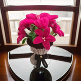 Maroon  Lily Chenille  Flower Lily