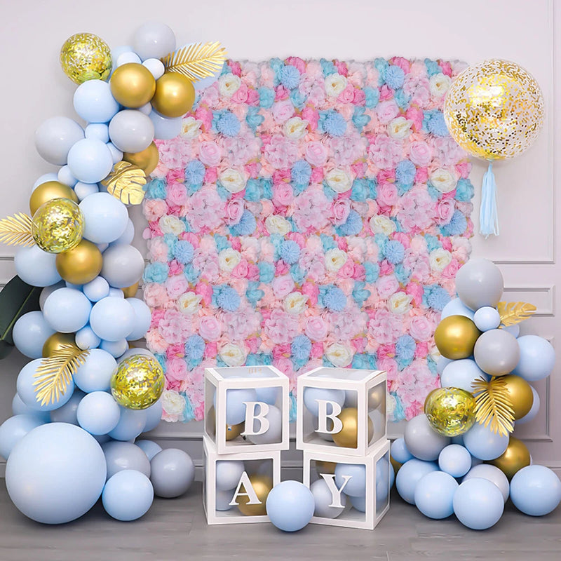 6x Artificial Flower Wall Panel Rose Hydrangea Bouquet Wedding Party Decorations Hydrangea