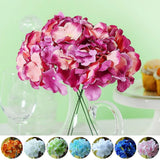 10 Silk Hydrangea Flowers Heads with Stems Wedding Party Events Centerpieces Hydrangea