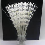 100 Bunch Pure White 3mm Pearl Flower Stem Beads Garland Sprays Bridal Bouquet Bouquet