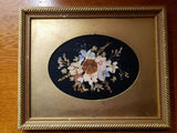Vintage Gold Framed and Matted Pressed Flower Art Dried Flower