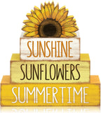 4 Pcs Sunflower Table Decorations Sunflower Tiered Tray Decor Farmhouse Rustic T Sunflower