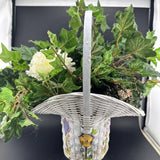 Beautiful Faux Carnation Floral Arrangement Ð Decorative Farmhouse Basket, Reali Carnation