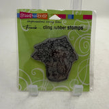 Hydrangea Pitcher by Stampendous Rubber Stamp Cling 3"x3 Paper Crafts Hydrangea