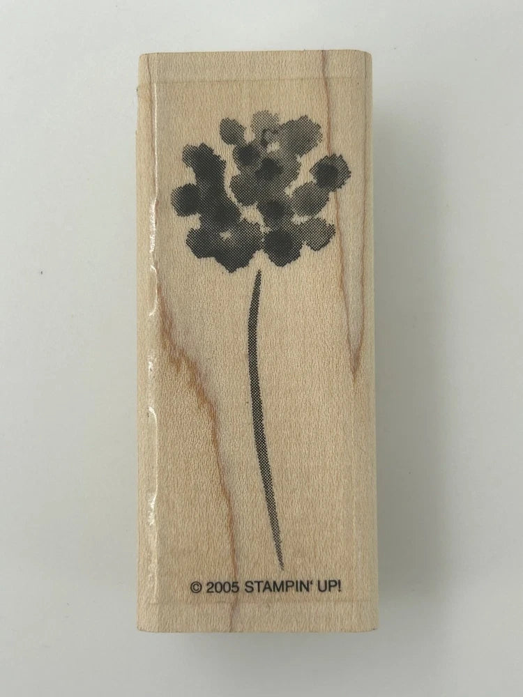 Stampin' Up! 2005 Wood Mounted Rubber Stamp Floral Hydrangea Design Hydrangea