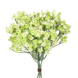6 Pcs 8 Inch Artificial Gypsophila Fake Flowers Real Touch Floral, Green Green Plant