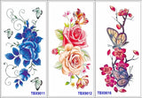 Butterfly Rose Daisy Flower Sunflower Wintersweet Chimonanthus Leaf Body Tattoos Sunflower