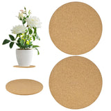 2-Pack Cork Plant Coasters, 7.3 Inch Cork Plant Mats for Garden [Wood Color] Garden Plants