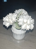 Golden Crown E&R England Fine Bone China Carnation Flowers in Vase Figurine Carnation