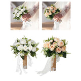 Wedding Bouquet for Bride Party Kitchen Graduation Artificial Rose Flowers Bouquet