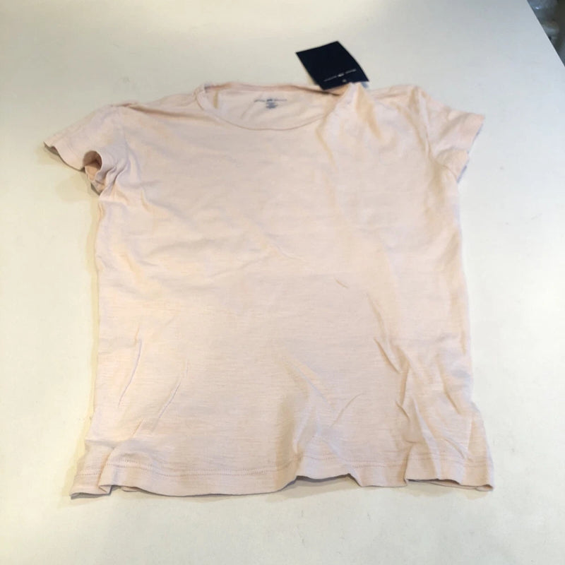 Light pink basic short-sleeve top, crew neck, relaxed fit