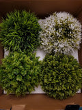 artificial topiary ball plant 4 Piece Green Plant