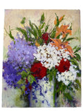 EVA SZORC Mixed Hydrangeas Still Life Painting Original Oil On Canvas 16" x 20" Hydrangea