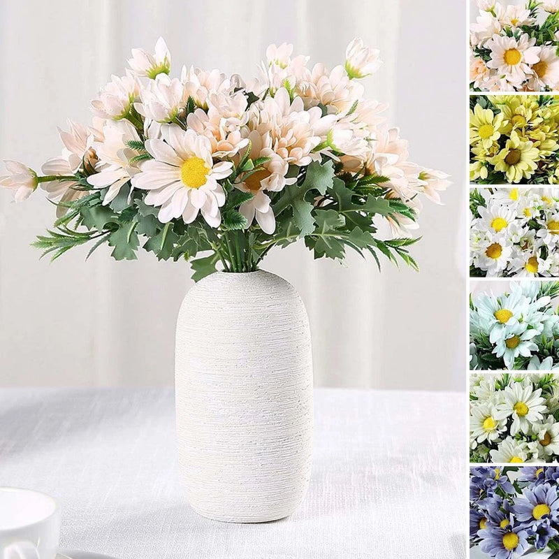 4 pcs 11-Inch ARTIFICIAL SILK FLOWERS Daisy Bushes Wedding Party Events Supplies Bouquet