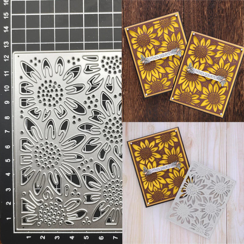 Metal Cutting Dies Scrapbooking Paper Card Sunflower Flower Frame Mold Stencil Sunflower