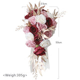 Large Water Wedding Bouquet Made Of Artificial Roses For Bride And Bridesmaids Bouquet