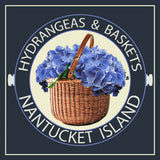 Car Window Decal - Nantucket Hydrangeas basket - Nantucket Island Hydrangea