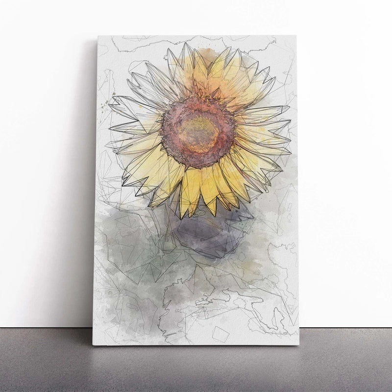 The Sunflower In Abstract Landscape Nature Canvas Wall Art Print Framed Picture Sunflower