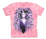 The Mountain Gatekeeper Pink Short Sleeve Angel Roses Fantasy T-Shirt (Sm - 3X) Roses