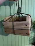 square wooden  6x7x4Óhanging orchid basket Orchids