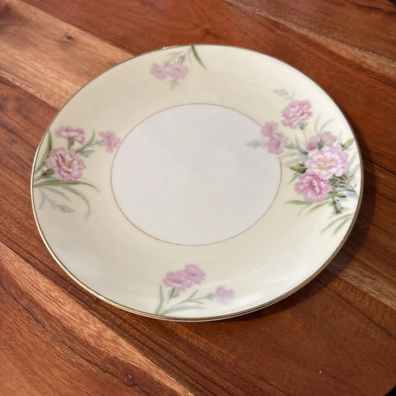 Vintage Noritake Bread And Butter Plate Pink Carnation Carnation
