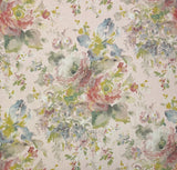 COVINGTON MACBETH BLUSH PINK FLORAL MULTIUSE DESIGNER LINEN FABRIC BY YARD 54"W Flowering Plants