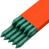 Uimoso Garden Stakes for Plants, 10 Pack 93.7 inch Plastic-Coated Metal Supports Garden Plants