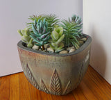 8 Pcs Artificial Mini Pine tree Flocking Grass Plants Succulents Grass (Gray) Green Plant