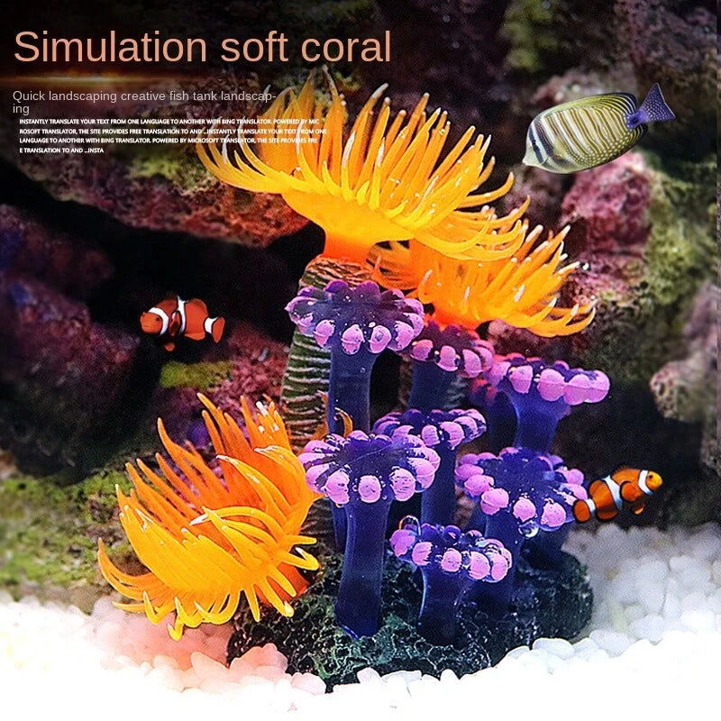 Simulated Sea Urchin Simulated Anemone Soft Coral Aquarium Landscape Decoration Anemone