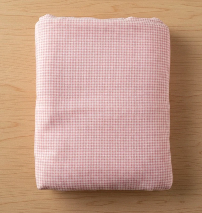Lightweight Flannel PINK GINGHAM CHECK 3 yds x 45" Single cut Fabric Flowering Plants