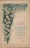 Easter Flowers Lily Valley Bouquet with Springtime Landscape,Amsterdam NY 1921 M Lily