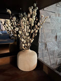 45 Stems 17" Natural Dried Pussy Willow Branches with White Flowers Rustic Decor Dried Flower