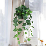 Fake Hanging Plants Ð Artificial Green Leaves Ivy with Pot Realistic Pothos P... Green Plant