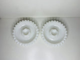 Milk Glass Sunflower Shape Candleholders Pair Vintage Sunflower
